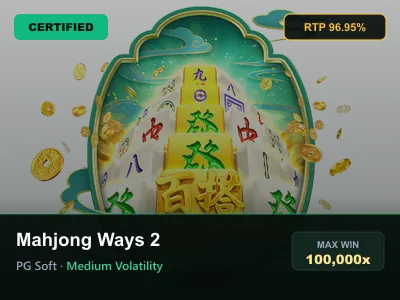 Mahjong Ways 2 96.95% RTP Specification Card