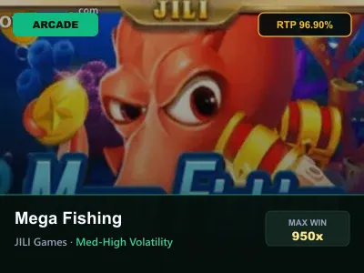 Mega Fishing 96.90% RTP Specification Card